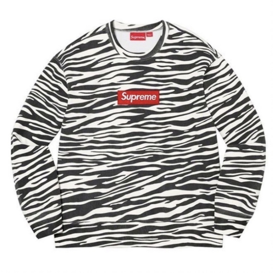 supreme Box Logo Crewneck  zebra mサイズ