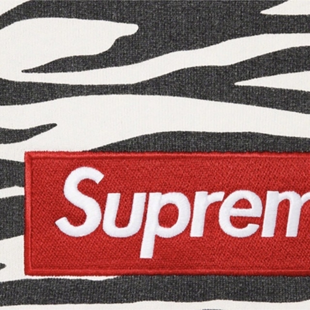 キムタク着★Supreme★Box Logo Crewneckゼブラ木村拓哉