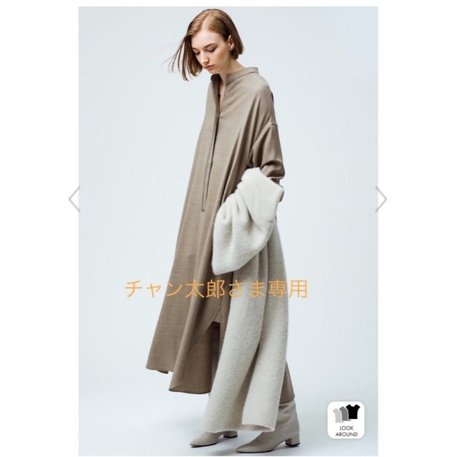 ebure エブール 21AW ウールサキソニー テントレースシャツワンピース