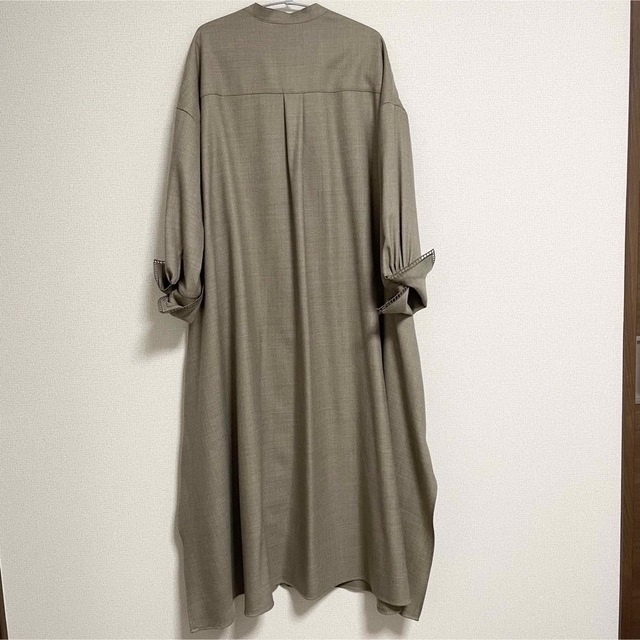 ebure エブール 21AW ウールサキソニー テントレースシャツワンピース