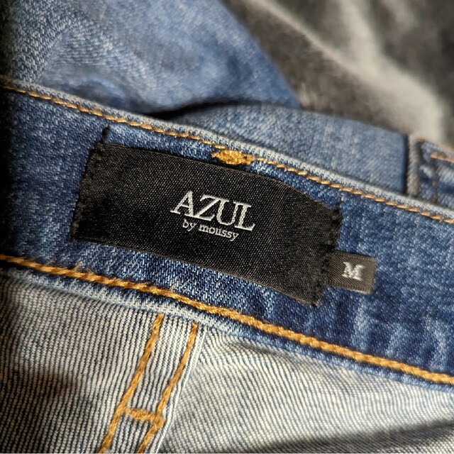 AZUL by moussy(アズールバイマウジー)のAZUL BY MOUSSYクラッシュデニムダメージジーンズメンズデニムMサイズ メンズのパンツ(デニム/ジーンズ)の商品写真