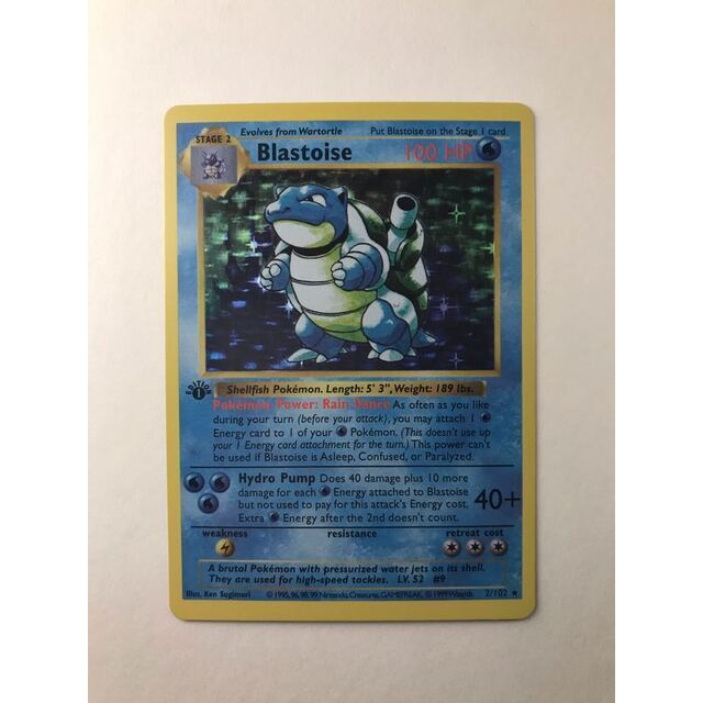 ポケモンカード　カメックス　1st ED 1st Edition Blastoise 英語