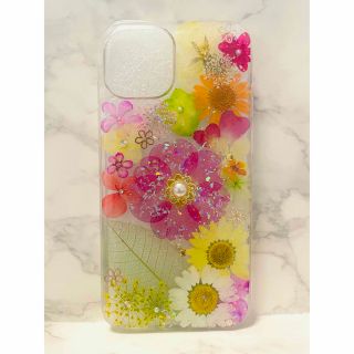 全機種対応 iPhoneケース 押し花ケース 押し花 ケース 花 Android(iPhoneケース)