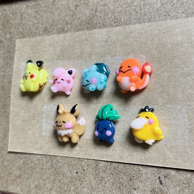 ポケモン(ポケモン)の3dネイルパーツ【ゆるかわポケモン　ポケモン　ピカチュウ　ナゾノクサ　痛ネイル】 コスメ/美容のネイル(デコパーツ)の商品写真