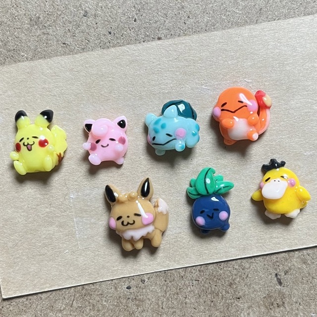 ポケモン(ポケモン)の3dネイルパーツ【ゆるかわポケモン　ポケモン　ピカチュウ　ナゾノクサ　痛ネイル】 コスメ/美容のネイル(デコパーツ)の商品写真