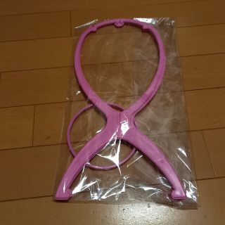 ウイッグ　スタンド　ピンク　折り畳み　帽子　かつら　コスプレ(ウィッグ)