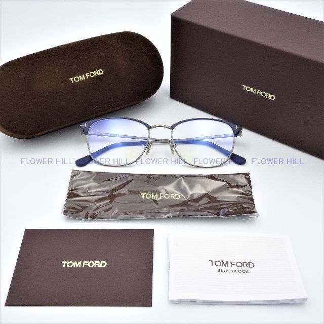 トムフォード 高級メガネ TF5750-B 091 ブルーライトカット ブルー 9