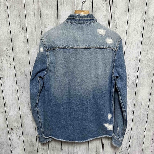 ZARA ダメージ加工デニムシャツ!バングラデシュ製!