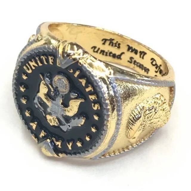【SALE】リング メンズ アクセサリー ゴールド 欧米 カレッジ 指輪 20号 レディースのアクセサリー(リング(指輪))の商品写真