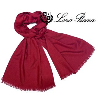 ロロピアーナ(LORO PIANA)のロロピアーナLoro Pianaメンズ カシミア×シルク大判ストール エンジ(ストール)