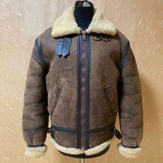 80s USA製 US SHEEPSKIN B-3 フライトジャケット ムートン(ミリタリージャケット)