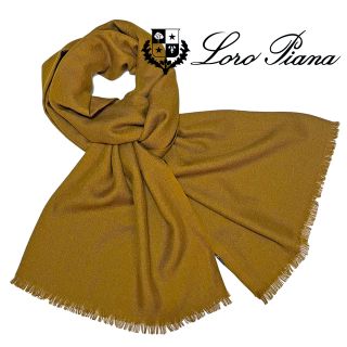 ロロピアーナ(LORO PIANA)のロロピアーナLoro Pianaメンズ　カシミア×シルク　大判ストール　茶(ストール)