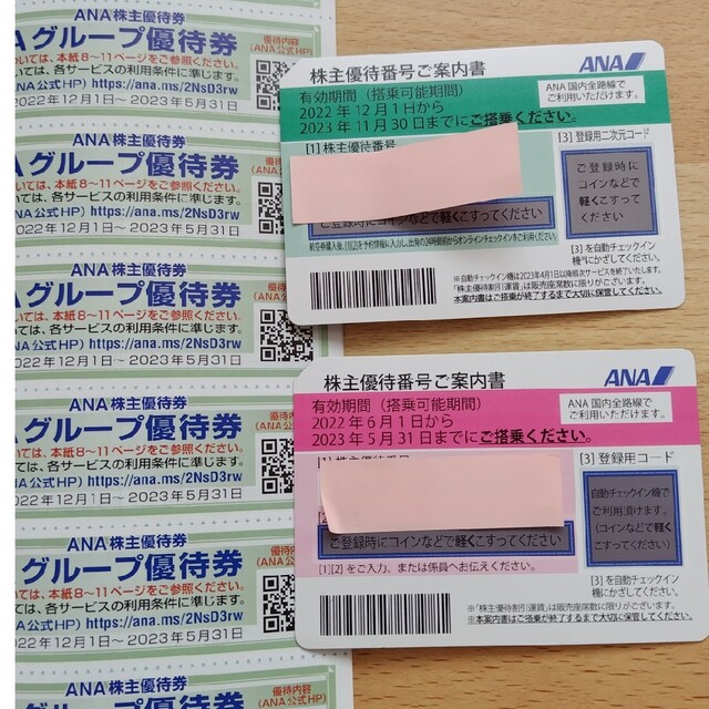 ANA 株主優待券　２枚 チケットの優待券/割引券(その他)の商品写真