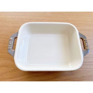 ストウブ(STAUB)の最終値下！STAUB レクタンギュラーディッシュ 14cm アンティークグレー(食器)