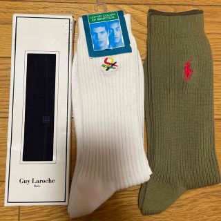 ポロラルフローレン(POLO RALPH LAUREN)の【未使用品】紳士靴下3足セットポロバイラルフローレン、ユナイテッドベネトンなど(ソックス)