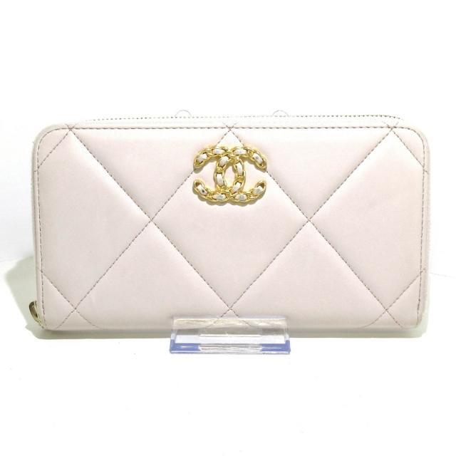 即納】 CHANEL シャネル CHANEL19/マトラッセ 長財布 財布