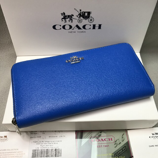 COACH(コーチ)のCOACH長財布ブルー メンズのファッション小物(長財布)の商品写真