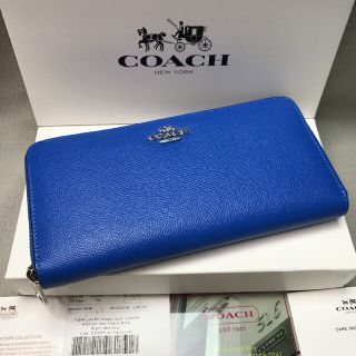 コーチ(COACH)のCOACH長財布ブルー(長財布)