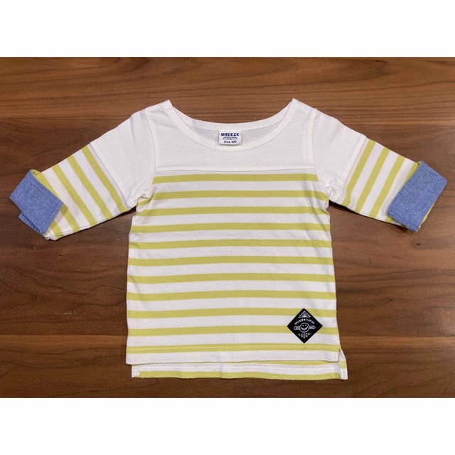 BREEZE(ブリーズ)のBREEZE  ボーダーTシャツ（七分袖）サイズ100 キッズ/ベビー/マタニティのキッズ服男の子用(90cm~)(Tシャツ/カットソー)の商品写真