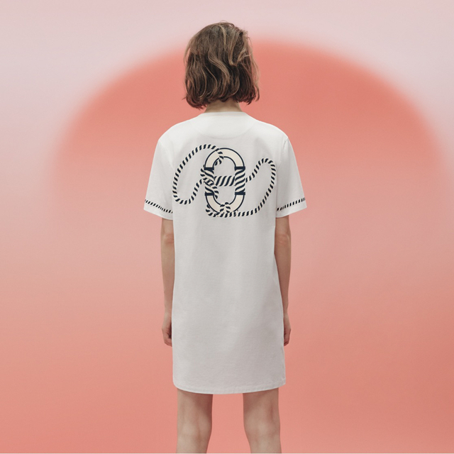 エルメス HERMES ワンピースTシャツ 34 シェーヌダンクル-