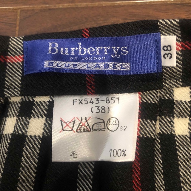 BURBERRY BLUE LABEL(バーバリーブルーレーベル)のバーバリー ブルーレーベル　ノバチェック　スカート　ラップスカート　巻　M レディースのスカート(ひざ丈スカート)の商品写真