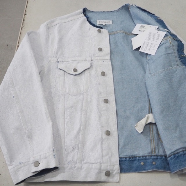 新品 2XL 定価18万 メゾンマルジェラ ビアンケット ペンキデニム