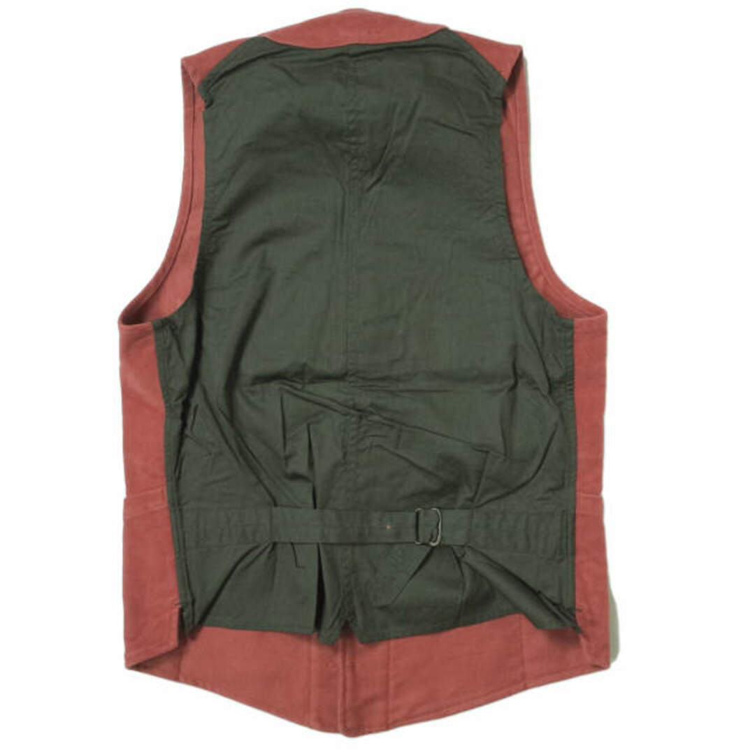 ANATOMICA アナトミカ フランス製 SAGAN VEST - ENGLISH MOLESKIN モールスキン サガンベスト S BRICK RED ジレ ハンティング トップス【ANATOMICA】