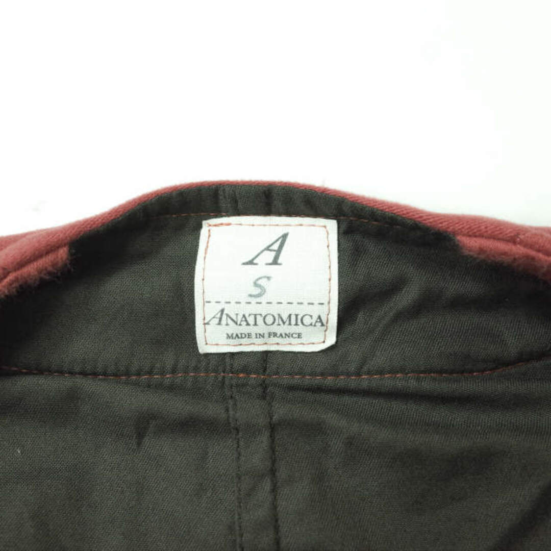 ANATOMICA アナトミカ フランス製 SAGAN VEST - ENGLISH MOLESKIN モールスキン サガンベスト S BRICK RED ジレ ハンティング トップス【ANATOMICA】