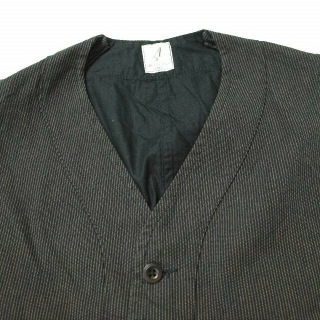 ANATOMICA アナトミカ フランス製 CAVALIER - COTTON STRIPE キャバリエ コットンストライプ3Bジャケット 48 BLACK テーラード アウター【ANATOMICA】