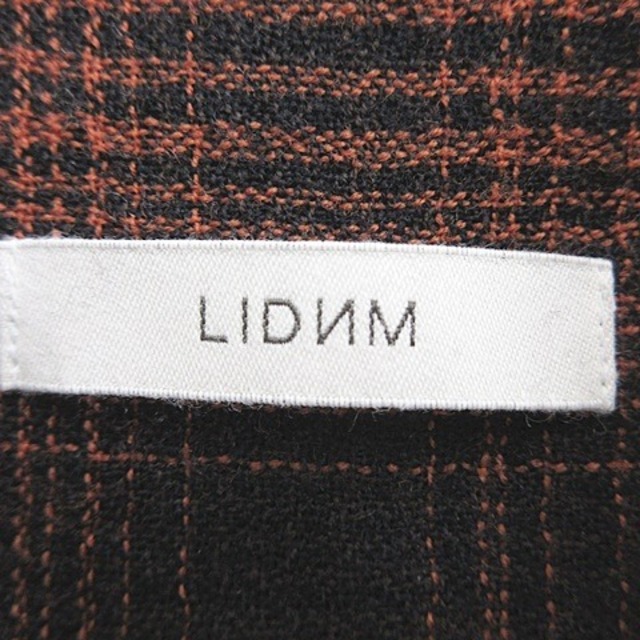 other(アザー)のLIDNM リドム シャツ オーバーシャツ 長袖 比翼 チェック 毛 茶 黒 L メンズのトップス(シャツ)の商品写真