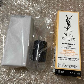 イヴサンローランボーテ(Yves Saint Laurent Beaute)のイヴサンローラン　ピュアショット　ナイトセラム　レフィル　新品　ケース付き(美容液)