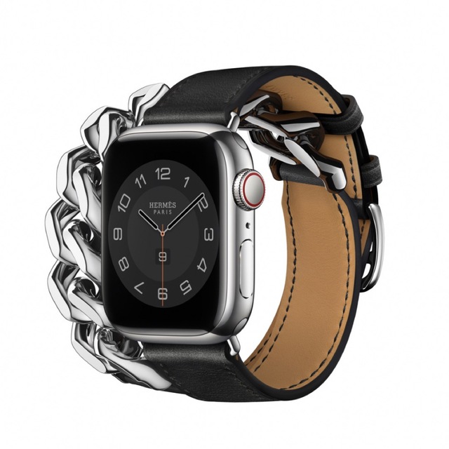 Apple watch Hermèsバンド ドゥブルトゥール　黒　41mm