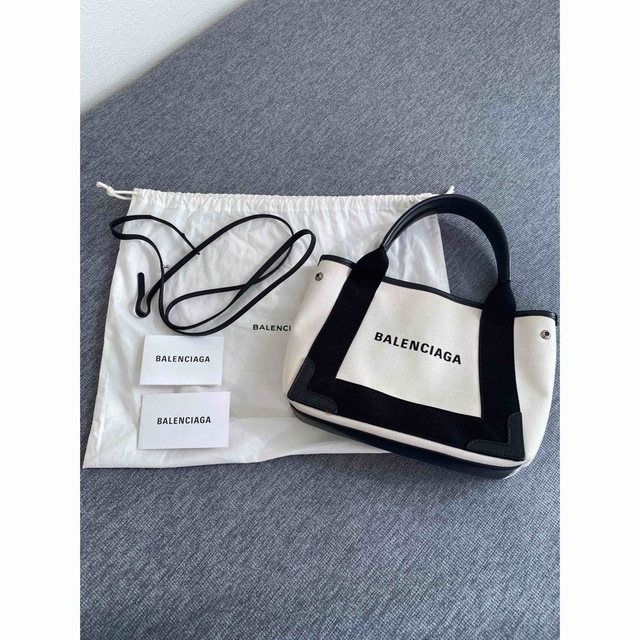 代引可】 Balenciaga - バレンシアガ BALENCIAGA ネイビーカバスXS