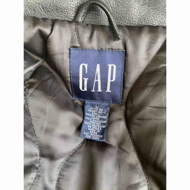 OLD GAP レザーカーコート ジャケット 黒 オールドギャップ ブラック