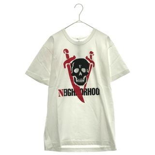 ネイバーフッド(NEIGHBORHOOD)のNEIGHBORHOOD ネイバーフッド 19SS × VLONE NHVL.T-2 / C-TEE SS 191PCVLN-ST01S ヴィーロン スカル プリント 半袖Tシャツ カットソー ホワイト(Tシャツ/カットソー(半袖/袖なし))