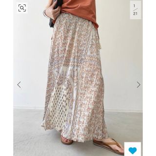 アパルトモンドゥーズィエムクラス(L'Appartement DEUXIEME CLASSE)の【BLUE BOHEME/ブルー ボヘム】Silk Long Skirt(ロングスカート)