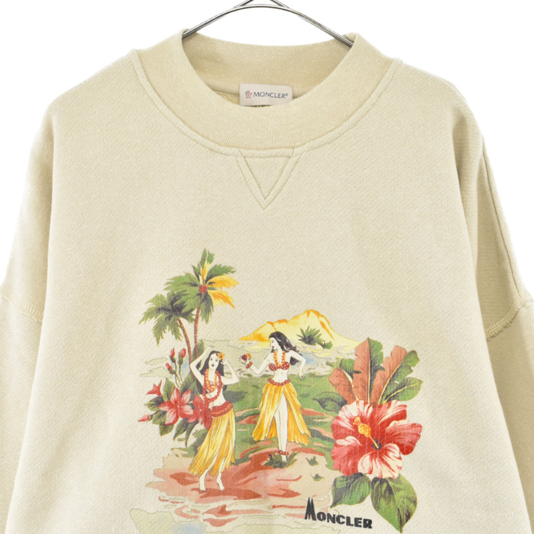 MONCLER モンクレール Palm Angels Cotton-blend Sweatshirt パームエンジェルス コットンブレンド スウェットクルーネックトレーナー ベージュ 8G00014 899IA