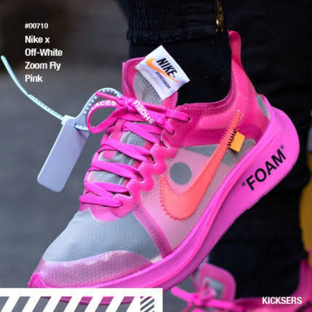 NIKE ×off-white zoom fly pink