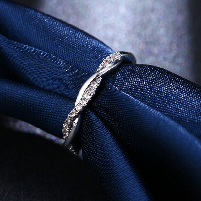 レディース リング メンズ ジルコニア 指輪 ホワイトゴールド ペアリング レディースのアクセサリー(リング(指輪))の商品写真