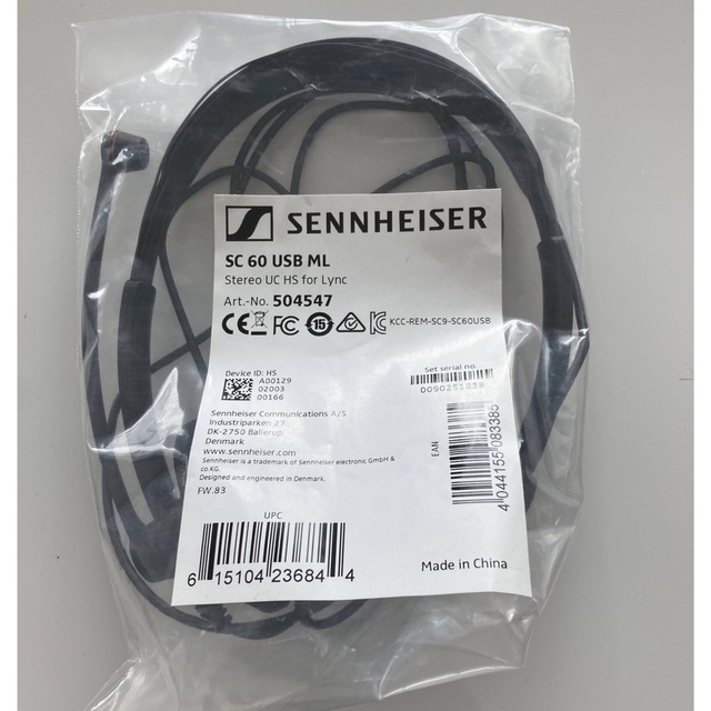 SENNHEISER(ゼンハイザー)のゼンハイザー　SC60 USB A ML スマホ/家電/カメラのPC/タブレット(PC周辺機器)の商品写真