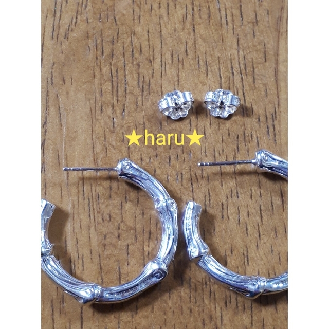 ピアス・両耳・片耳・ティファニー・Tiffany・竹・バンブー・フープ