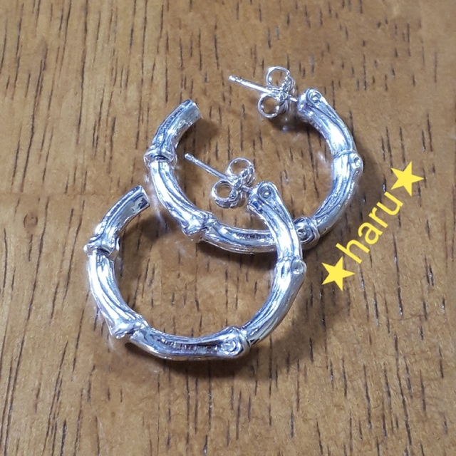 ピアス・両耳・片耳・ティファニー・Tiffany・竹・バンブー・フープ