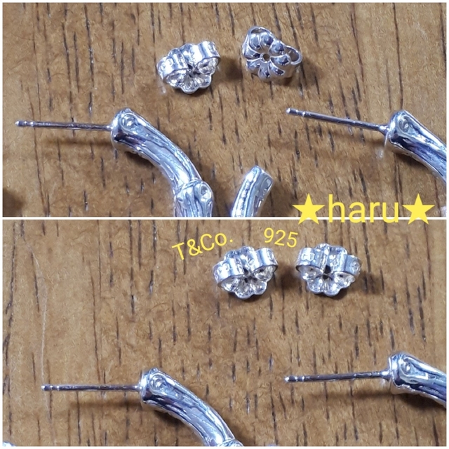 ピアス・両耳・片耳・ティファニー・Tiffany・竹・バンブー・フープ
