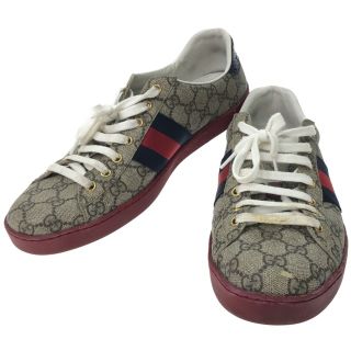 グッチ(Gucci)の▼▼GUCCI グッチ メンズスニーカー 29㎝ 429445  ネイビー×レッド(スニーカー)