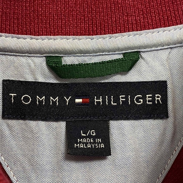 TOMMY HILFIGER(トミーヒルフィガー)の古着 トミーヒルフィガー 半袖 ポロシャツ L 刺繍ロゴ マレーシア製 メンズのトップス(ポロシャツ)の商品写真