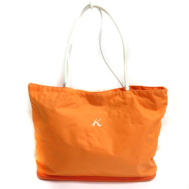 Kitamura(キタムラ)のキタムラ トートバッグ 肩掛け ナイロン ポーチ付 ロゴ刺繍 オレンジ レディースのバッグ(トートバッグ)の商品写真