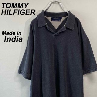 トミーヒルフィガー(TOMMY HILFIGER)の古着 トミーヒルフィガー 半袖 ポロシャツ XL インド製 シンプル(ポロシャツ)