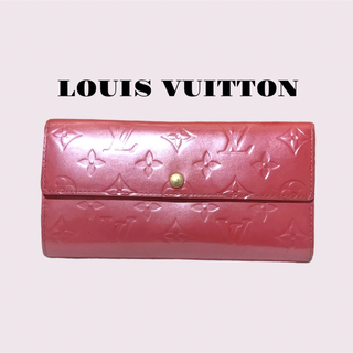 LOUIS VUITTON ルイヴィトン ヴェルニ 3つ折り 財布 ピンク D7