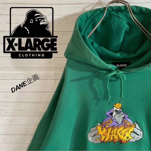 XLARGE(エクストララージ)の【X-LARGE】エクストララージ 人気カラー センターデカロゴ刺繍 パーカー メンズのトップス(パーカー)の商品写真