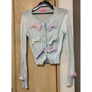 Angelic Pretty 宝石リボンドットニットカーディガン